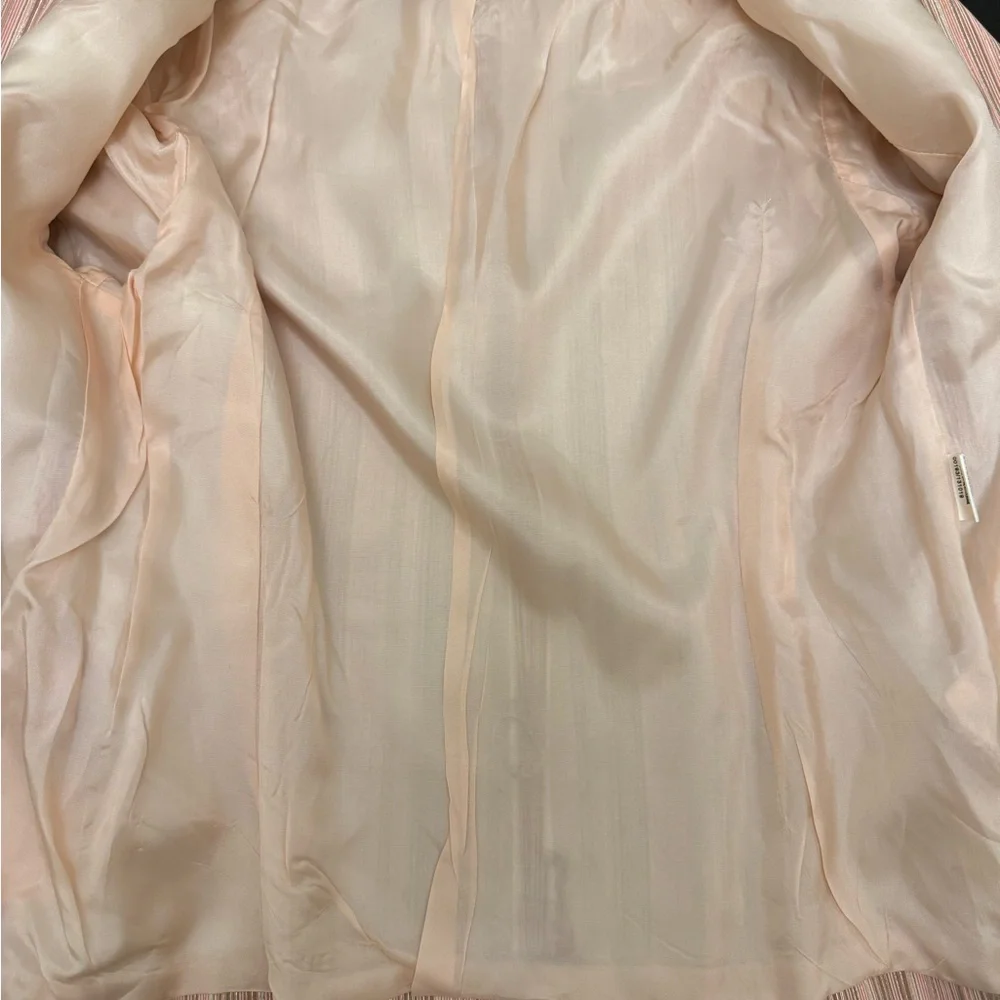 Maison de Bonneterie Blazer 42 Pink Metallic Stripe Amsterdam Designer Jacket
